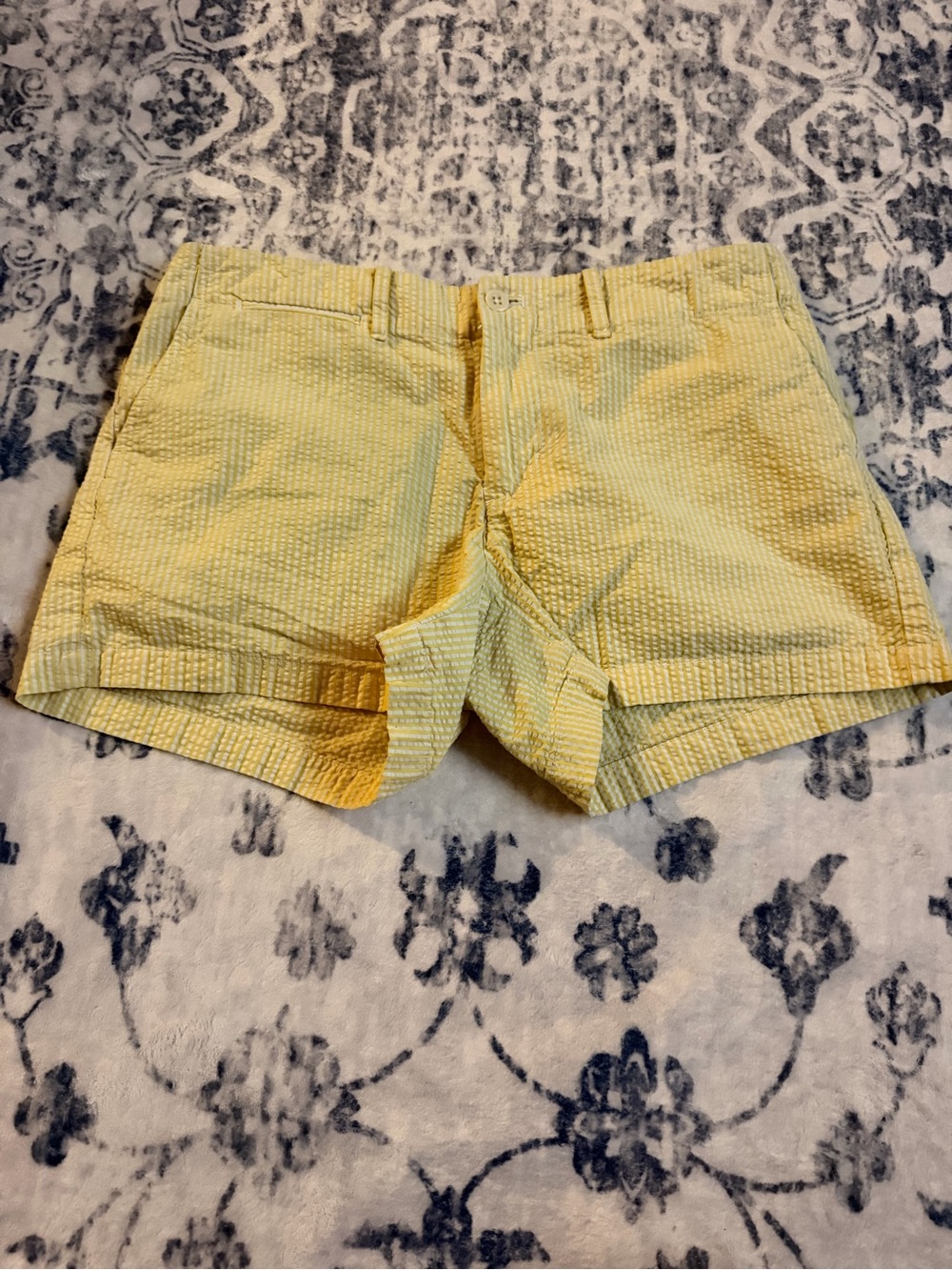 Ralph Lauren Yellow Seersucker Bermuda Shorts